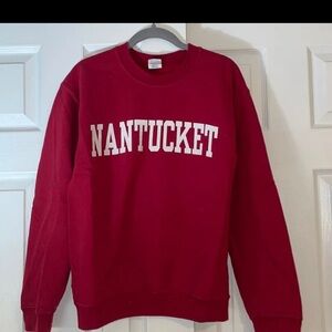 NANTUCKET Red Crew Neck Sweatshirt Size Small